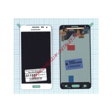 Дисплей (экран) в сборе с тачскрином full set для Samsung Galaxy Alpha SM-G850F белый