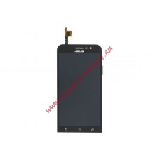 Дисплей (экран) в сборе с тачскрином для Asus ZenFone 2 (ZB500ML) черный