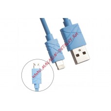 USB Дата-кабель "2 in 1 Connector" Micro USB/Apple 8 pin 1 м. (синий/коробка)