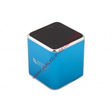 Колонка портативная LP M1 3,5 + USB + microSD + FM радио, синяя, коробка
