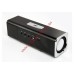 Колонки портативные LP K-101 Металл + 3,5 мм + USB + microSD + заменяемый АКБ + FM радио, черные, коробка