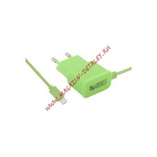 Зарядное устройство LP для Apple 8 pin 2,1А зеленое, коробка