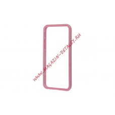 Чехол (накладка) LP Bumpers для Apple iPhone 6, 6S, розовый, прозрачный