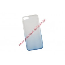 Силиконовая крышка LP для Apple iPhone 5, 5s, SE градиент белый, синий, коробка