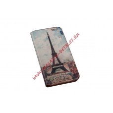 Чехол из эко – кожи History "Париж" для Apple iPhone 6, 6s Plus раскладной, белый